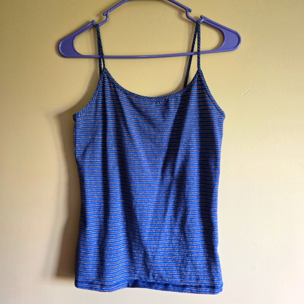 Aeropostale Metallic Striped Cami, PTP=15"